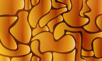Gold abstract doodle shape pattern. Creative minimalist style art liquid background. luxury artistic pattern. vector