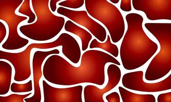 Dark red abstract doodle shape pattern. Creative minimalist style art liquid background. modern texture background. vector