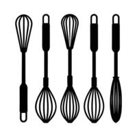 whisk bundle set silhouette vector