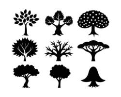 tree silhouette design on a white backgroud vector