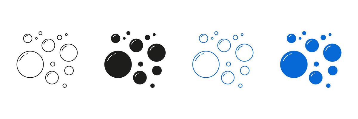 Bubble Design Line And Solid Icon Set. Bubble Collection. Isolated Illustration