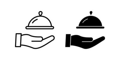 Platter Icon set. Symbol isolated white background. illustration. color editable. vector