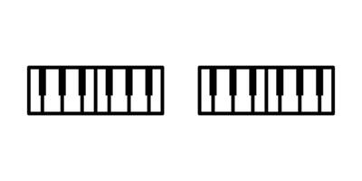 piano Icon set ,Symbol isolated white background. illustration. color editable. vector