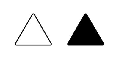 Triangle Icon set. Symbol isolated white background. illustration. color editable. vector