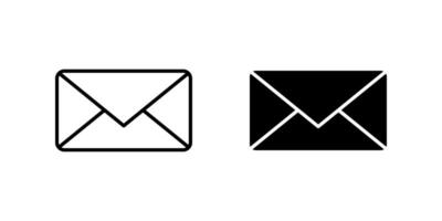 Mail Icon set, Symbol isolated white background. illustration. color editable. vector