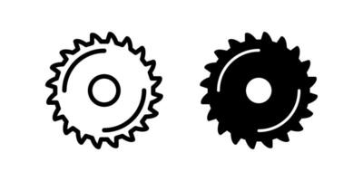 saw Icon set. Symbol isolated white background. illustration. color editable. vector