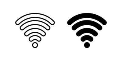 wifi Icon set.Symbol isolated white background. illustration. color editable. vector