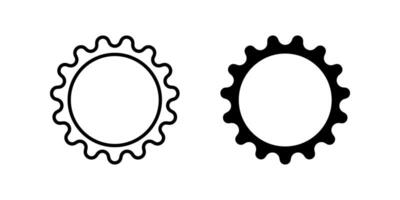scalloped circles Icon set,Symbol isolated white background. illustration. color editable. vector