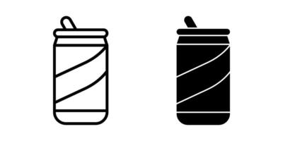 Soda Can Icon set,Symbol isolated white background. illustration. color editable. vector