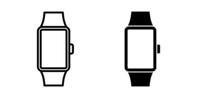 smartwatch Icon set,Symbol isolated white background. illustration. color editable. vector