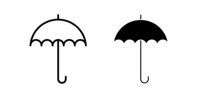 Umbrella icon set. Symbol isolated white background. illustration. color editable. vector