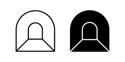 tunnel Icon set. Symbol isolated white background. illustration. color editable. vector