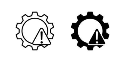 System error Icon set. Symbol isolated white background. illustration. color editable. vector