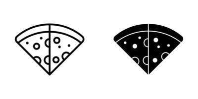 Pizza Icon set. Symbol isolated white background. illustration. color editable. vector