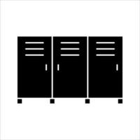 locker Icon, Symbol isolated white background. illustration. color editable. vector