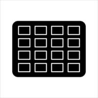 waffle Icon. Symbol isolated white background. illustration. color editable. vector