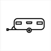 caravan Icon Symbol isolated white background. illustration. color editable. vector