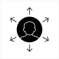 outsourcing Icon, Symbol isolated white background. illustration. color editable. vector