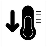 low temperature Icon .Symbol isolated white background. illustration. color editable. vector