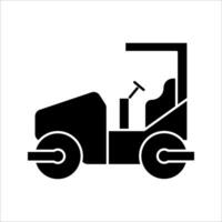 road roller Icon, Symbol isolated white background. illustration. color editable. vector