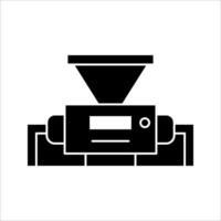 crusher Icon, Symbol isolated white background. illustration. color editable. vector