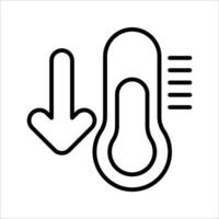 low temperature Icon Symbol isolated white background. illustration. color editable. vector