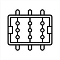 table soccer Icon Symbol isolated white background. illustration. color editable. vector