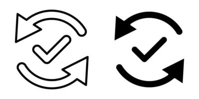 Checking process Icon set ,Symbol isolated white background. illustration. color editable. vector