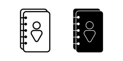 directory icon set. Symbol isolated white background. illustration. color editable. vector