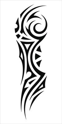 Arm Tattoo Featuring a Complex and Meaningful Tribal Pattern