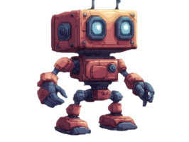 Pixel Robot Design, Create a Cute Bot with Transparent Background png