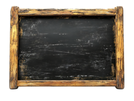 Create Designs on a Rustic Wooden Blackboard with Transparent Background png