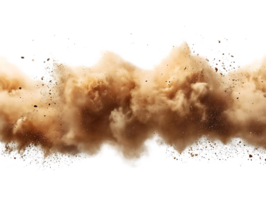 Dust Explodes, Creating a Brown Cloud with Transparent Background png