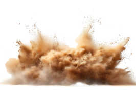 Dust Explodes, Creating a Brown Cloud, with Transparent Background png
