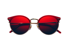 Red Round Sunglasses with Transparent Background png