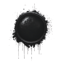 Create Circular Dripping Design with Transparent Background png