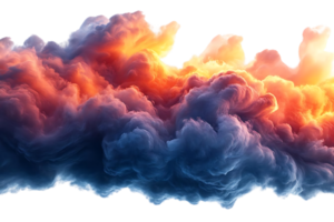Fiery Cloudscape, Abstract Texture with Transparent Background png