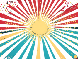 Create Stunning Designs with a Transparent Background, Sunburst Rays, Retro Style png