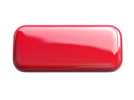 Create Red Glossy Button with Transparent Background Design png
