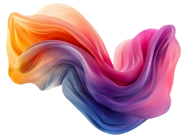 Abstract Colorful Swirls, Flowing Dynamically on Transparent Background png
