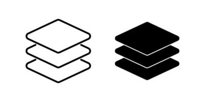 Layers icon set. Symbol isolated white background. illustration. color editable. vector