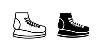 Ice Skates Icon set. Symbol isolated white background. illustration. color editable. vector