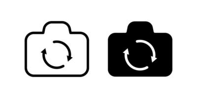 Switch from front to back camera Icon set. Symbol isolated white background. illustration. color editable. vector