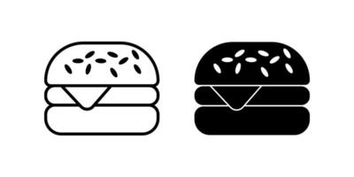 Burger Icon set,.Symbol isolated white background. illustration. color editable. vector