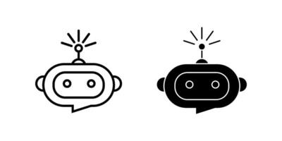 Chat Bot Icon set. Symbol isolated white background. illustration. color editable. vector