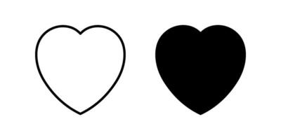 Love Heart Icon set,Symbol isolated white background. illustration. color editable. vector