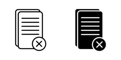 File error Icon set Symbol isolated white background. illustration. color editable. vector
