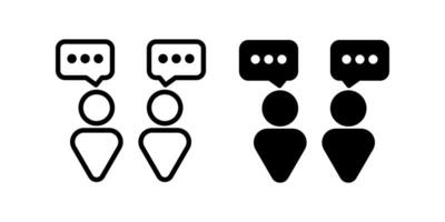 Speaking Icon set. Symbol isolated white background. illustration. color editable. vector