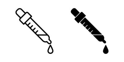 dropper Icon set Symbol isolated white background. illustration. color editable. vector