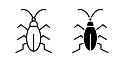 cockroach Icon set. Symbol isolated white background. illustration. color editable. vector